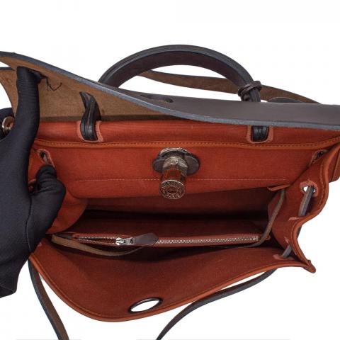 HEREU WBCALEBEIGEBLACK 関税送料込 Sell Hermès Herbag Zip 31 PHW - Brown/Red | HuntStreet.com